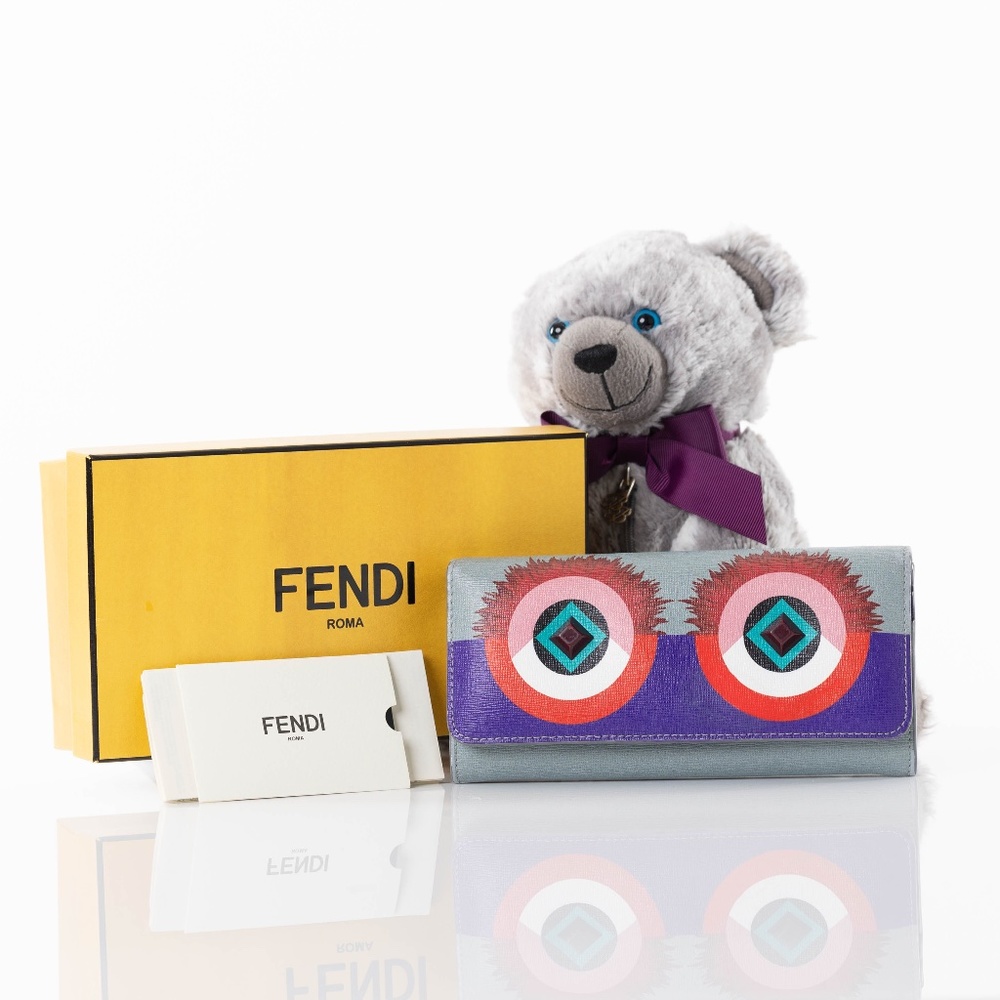 FENDI Crayon Monster Eyes Long Wallet